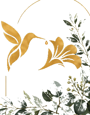 Hummingbird drawing nectar from a flower